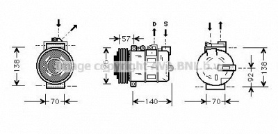 AVA QUALITY COOLING auk056 -  Компрессор, кондиционер